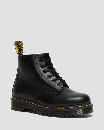 Women's Dr Martens 101 Bex Smooth Leather Ankle Boots Black | AU 3PJJ